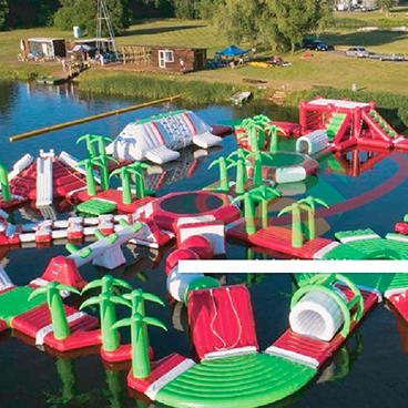 Parque acuático inflable
