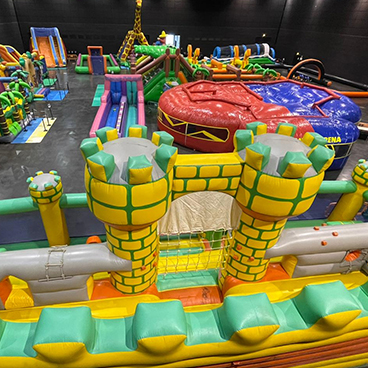 Parque de trampolines inflables de interior