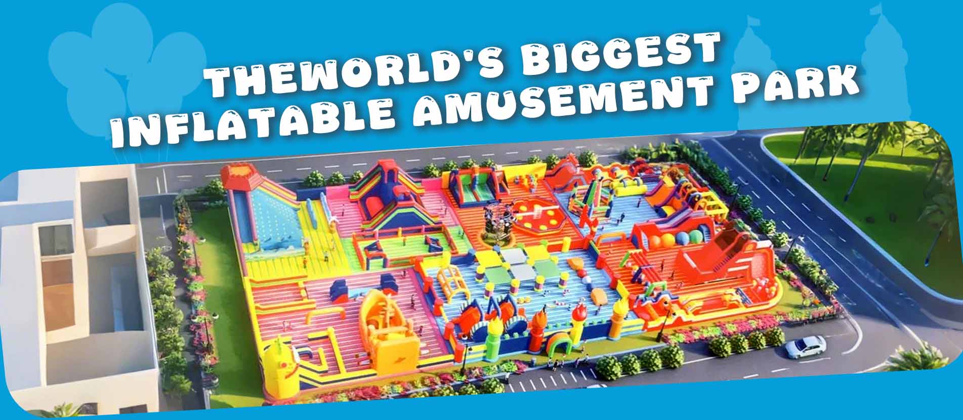 parque de atracciones inflable gigante
