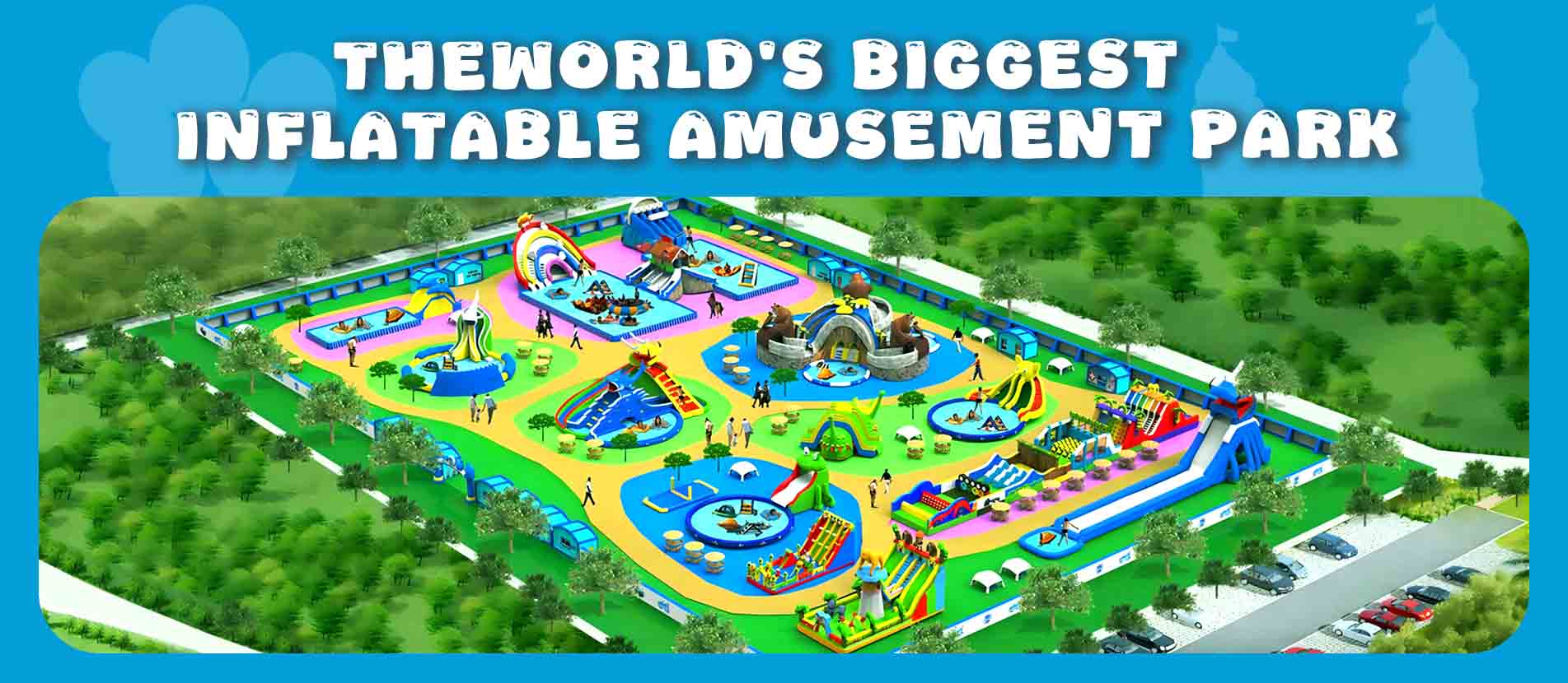 gran parque de atracciones inflable