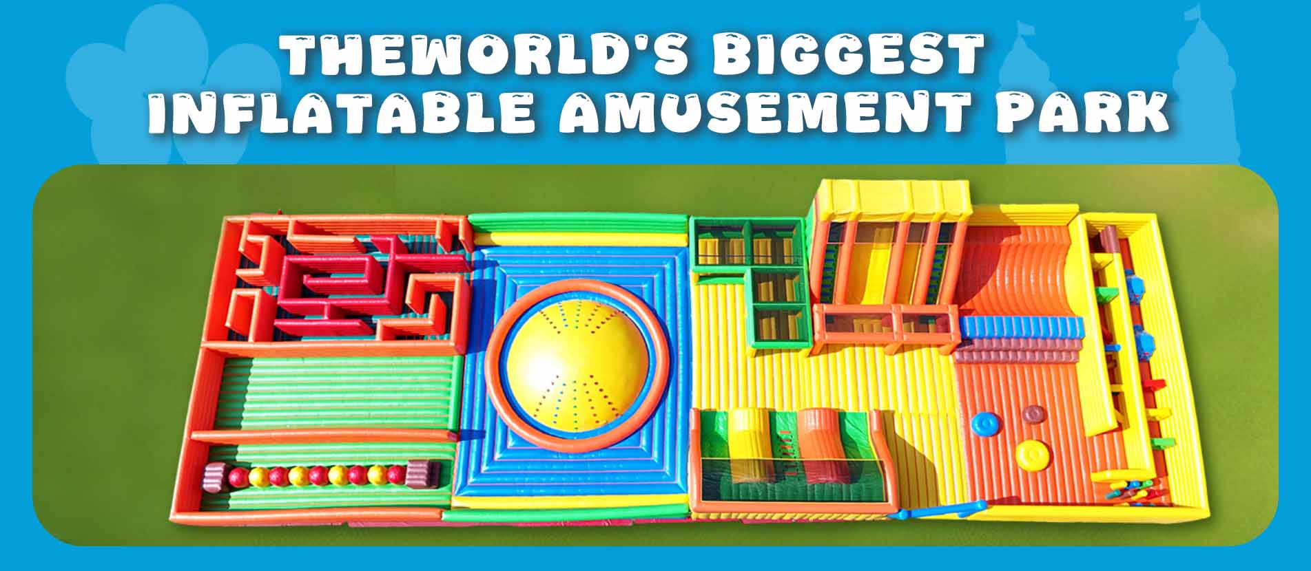 parque de atracciones inflable gigante