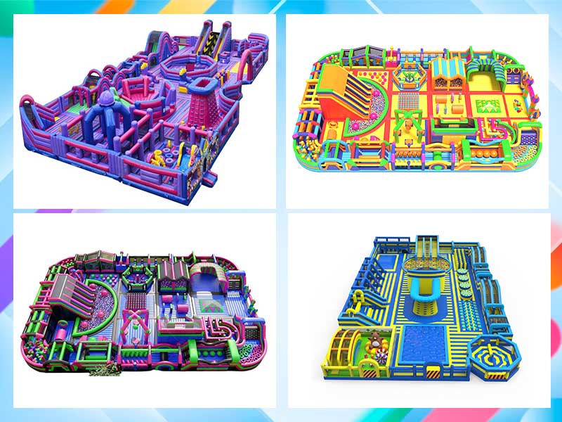 blow up inflatable adventure park