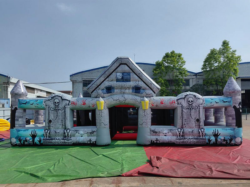exciting inflatable haunted maze