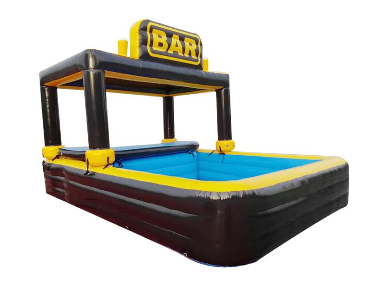inflatable pool bar with shade cover