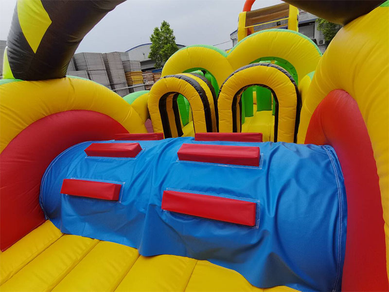 party outside obstacle course
