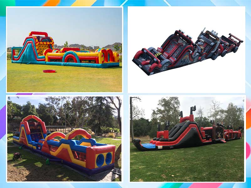 trampoline outdoor inflatable obstacle course