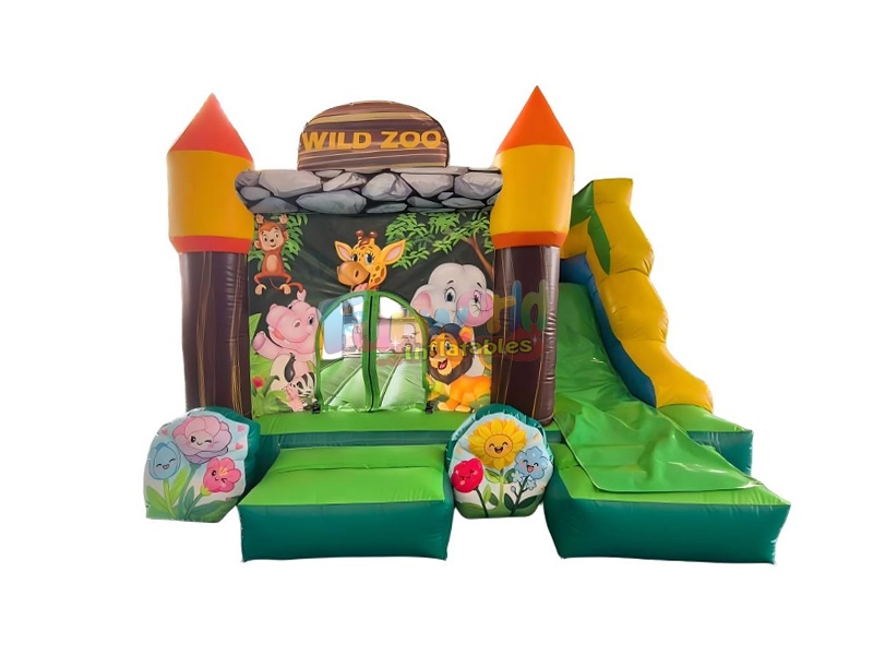 inflatable zoo bouncy castle