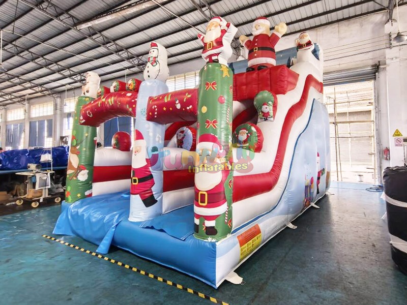 big christmas inflatable slide
