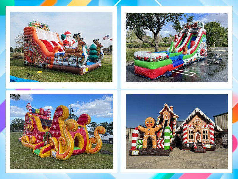 inflatable Christmas slide